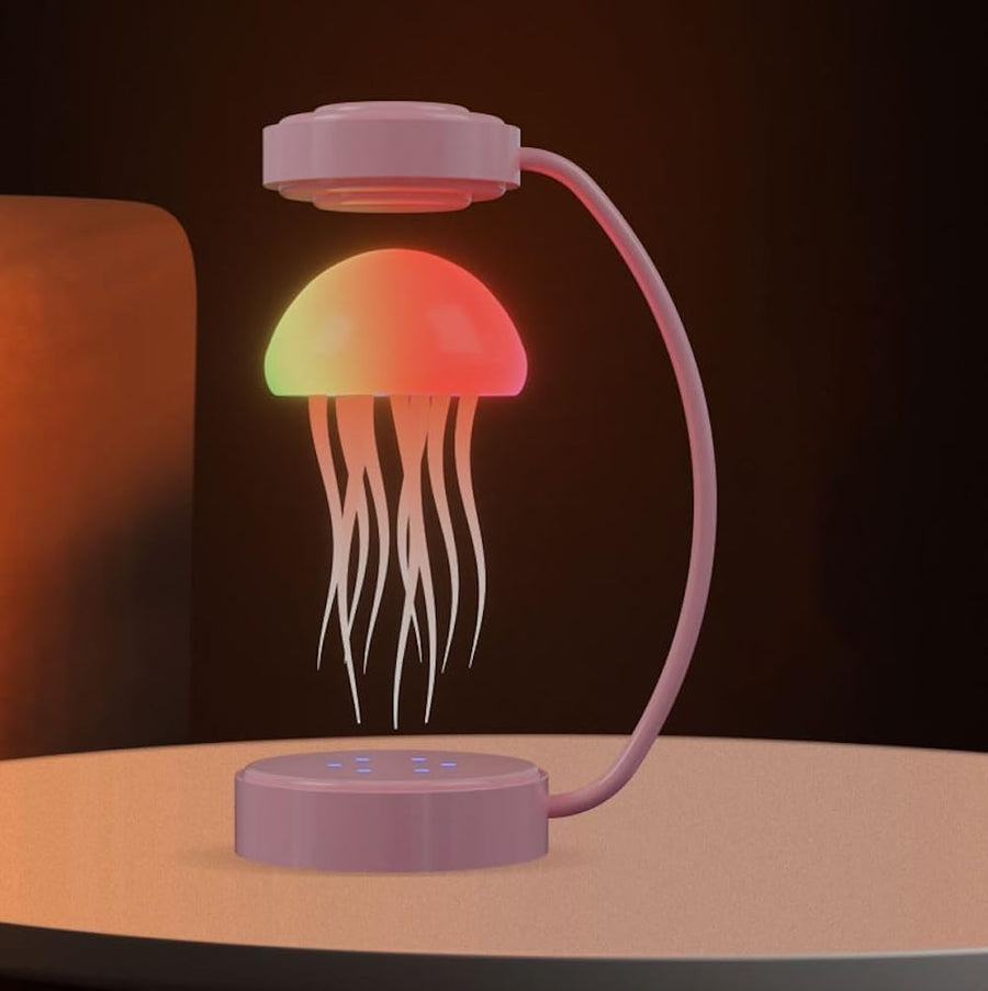 Floating Jellyfish Lamp, Magnetic Levitating 360° Spinning Night Light