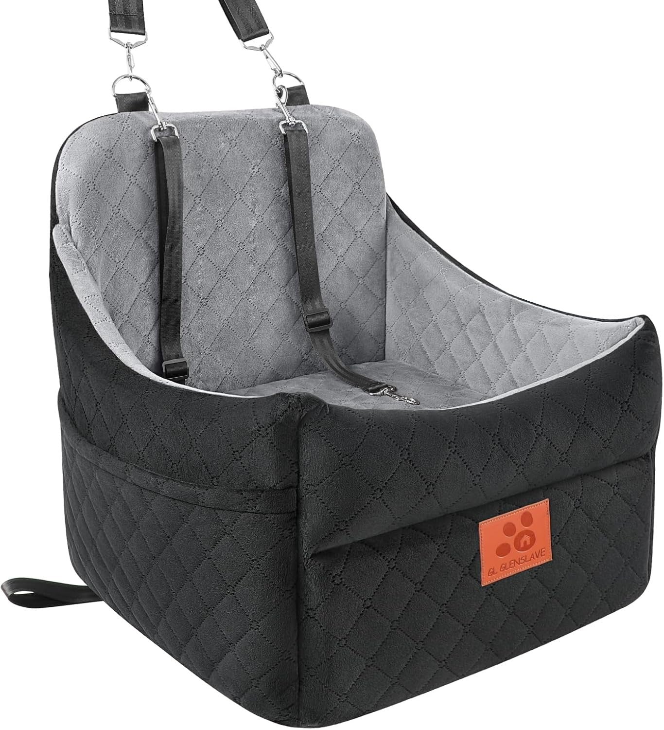 Dog Booster Seat Memory Foam Pet Car Bed Washable Travel Carrier