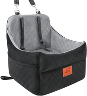 Dog Booster Seat Memory Foam Pet Car Bed Washable Travel Carrier