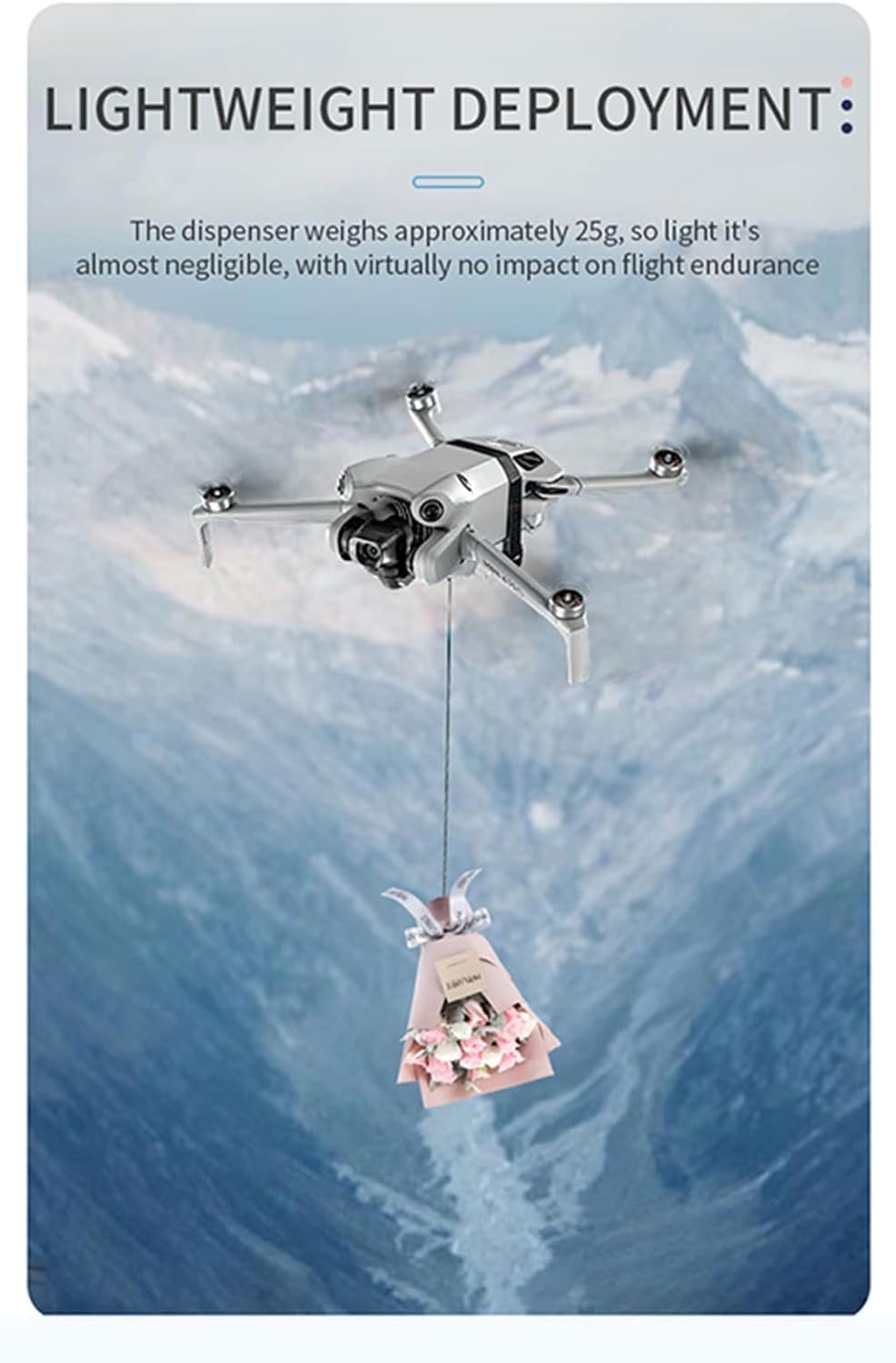 Drone Airdrop System for Mini 4 Pro Payload Release Geomagnetic Thrower 100g Loa