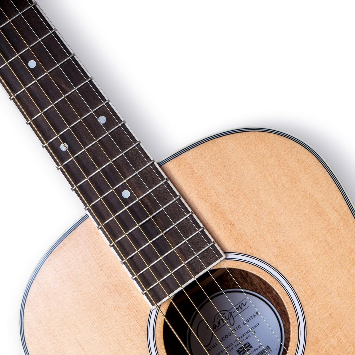 3/4 Size Mini Acoustic Guitar Travel Steel String Natural