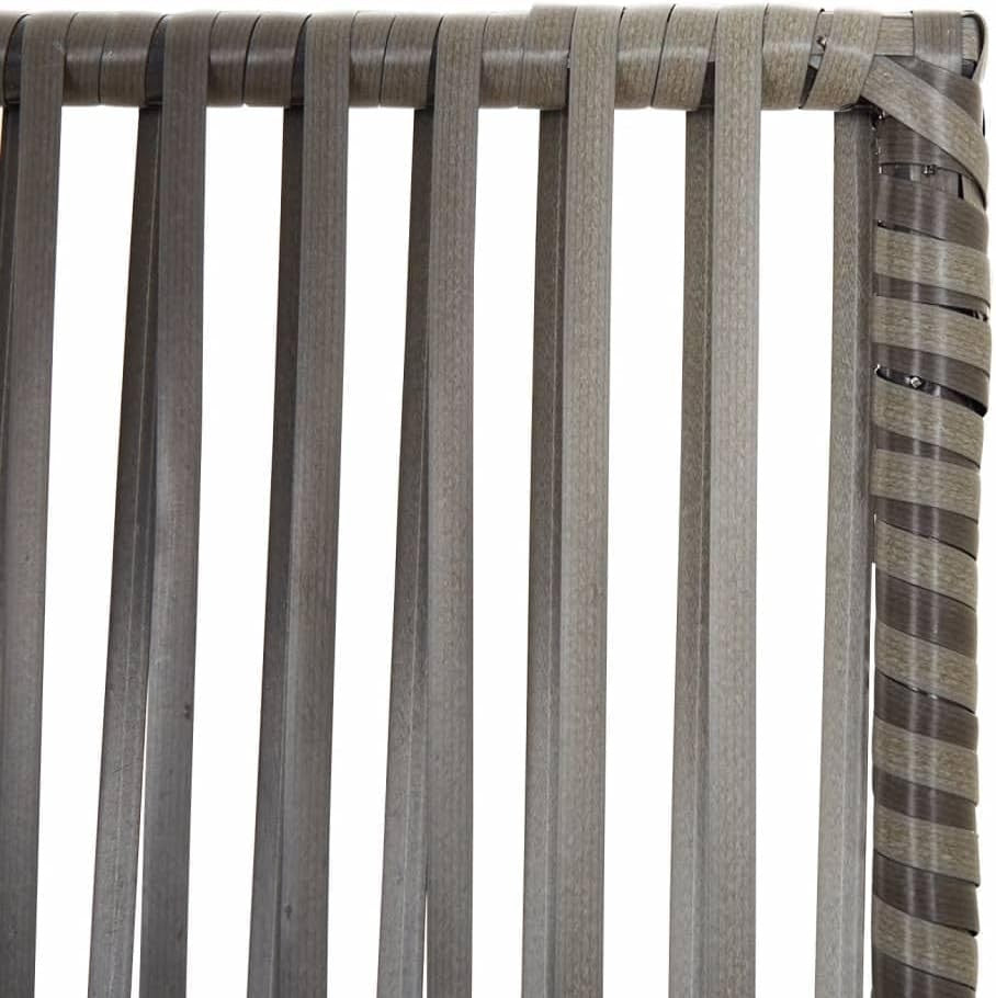 5 Panel Grey Rattan Folding Room Divider – Indoor Outdoor Privacy Screen 180cm F