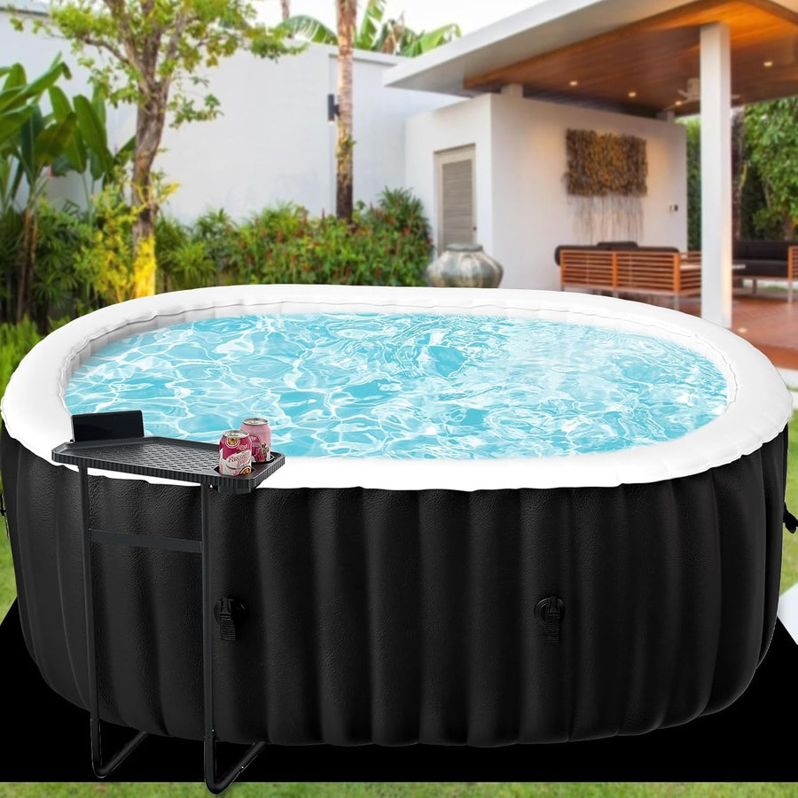 Inflatable Hot Tub Spa Heated Portable 2 Person Oval Indoor Outdoor
