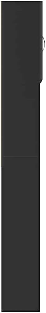 Tall Black Washing Machine Cabinet Over-Laundry Storage Unit with Doors & Shelve