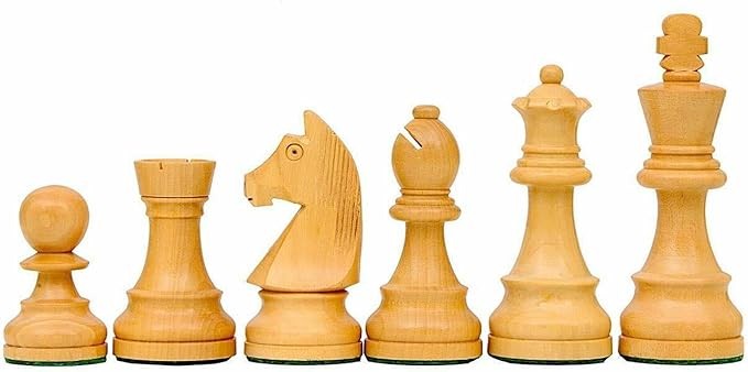 Luxury 3.75" Acacia Chess Pieces Set with Weighted Staunton Design & Bag