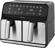 Dual Basket Air Fryer 8L 2500W Oil Free Touch Control 8 Presets Timer