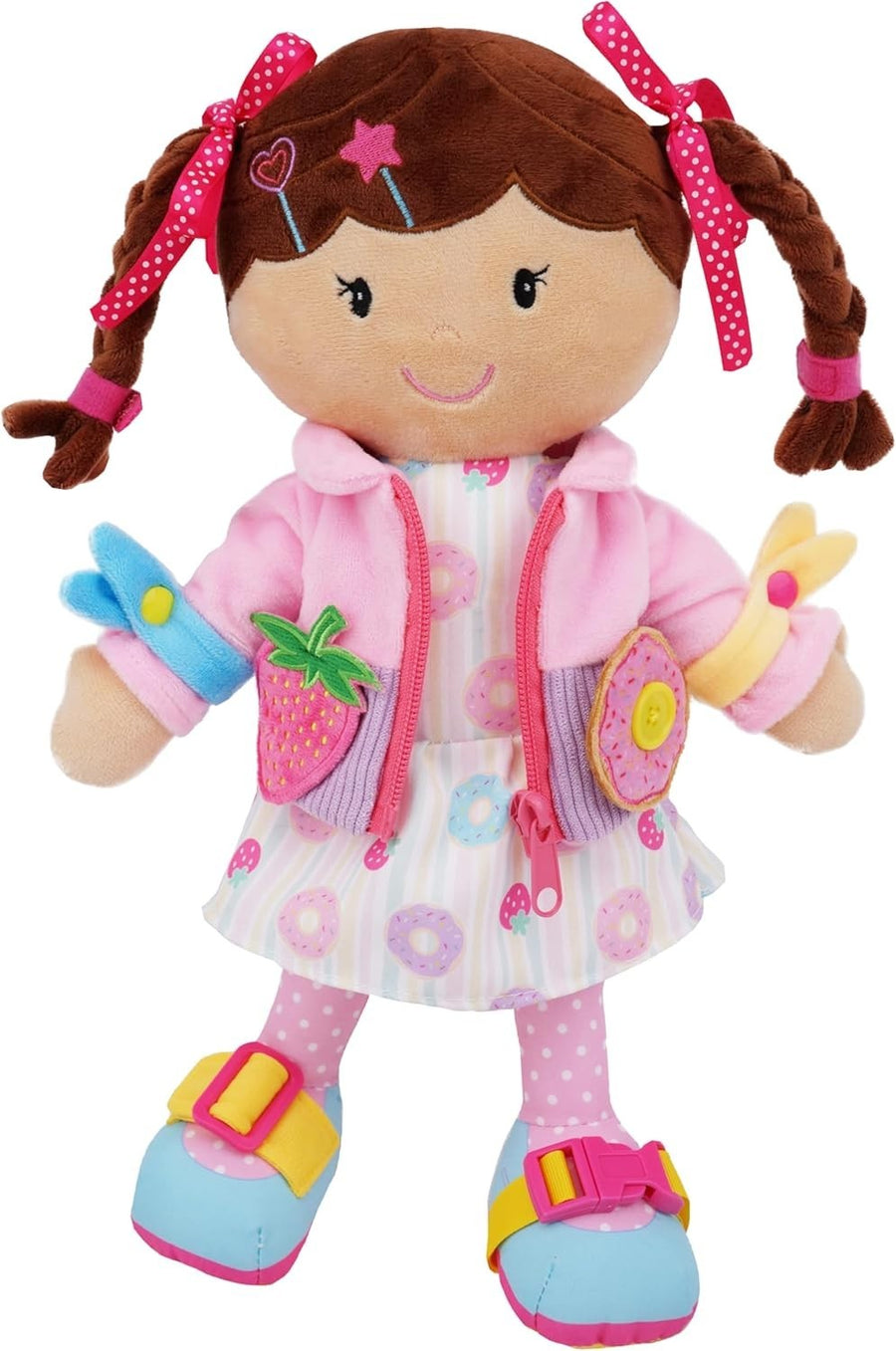 Montessori Dressing Skills Plush Doll 40cm Soft Educational Toy Toddler