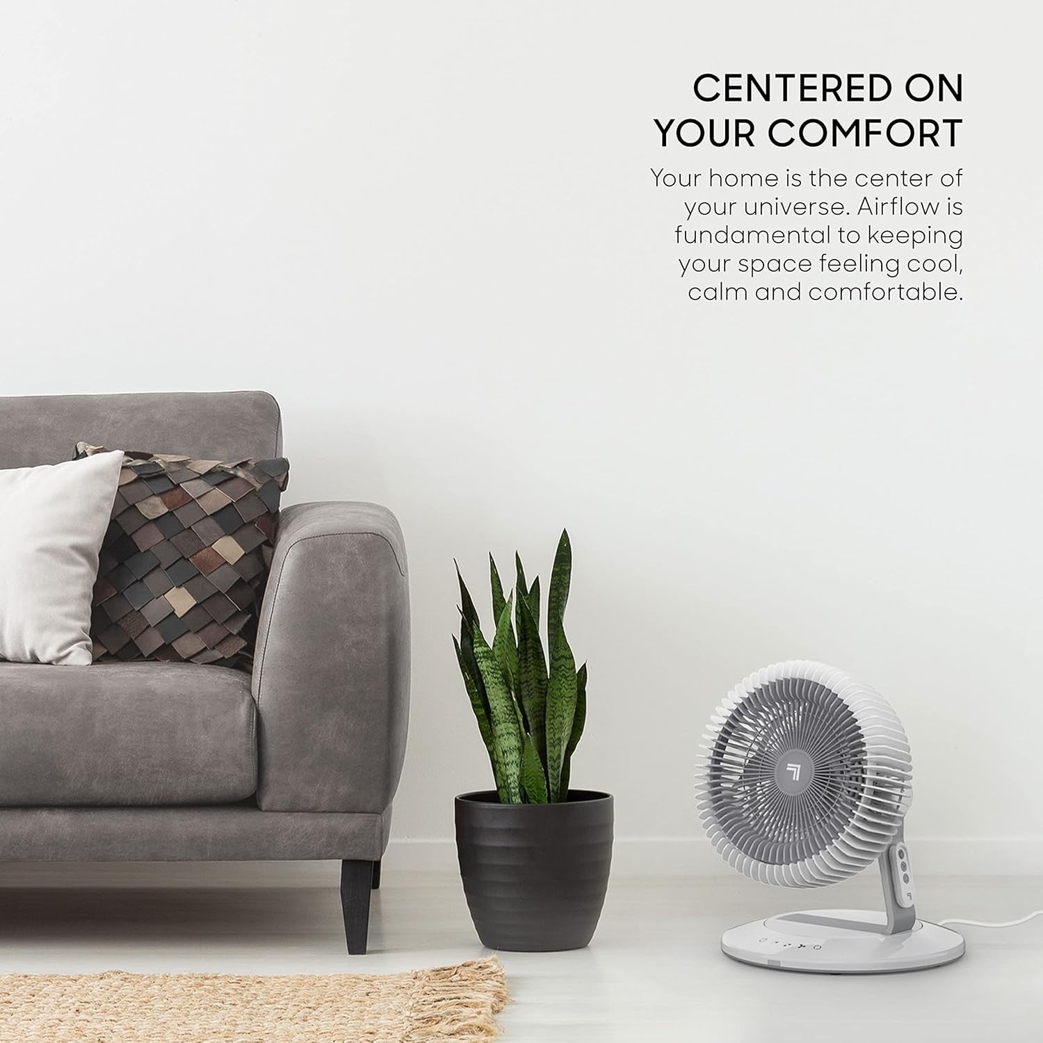 Oscillating Table Fan 3Speed Remote Control Quiet Adjustable Tilt Air Circulator