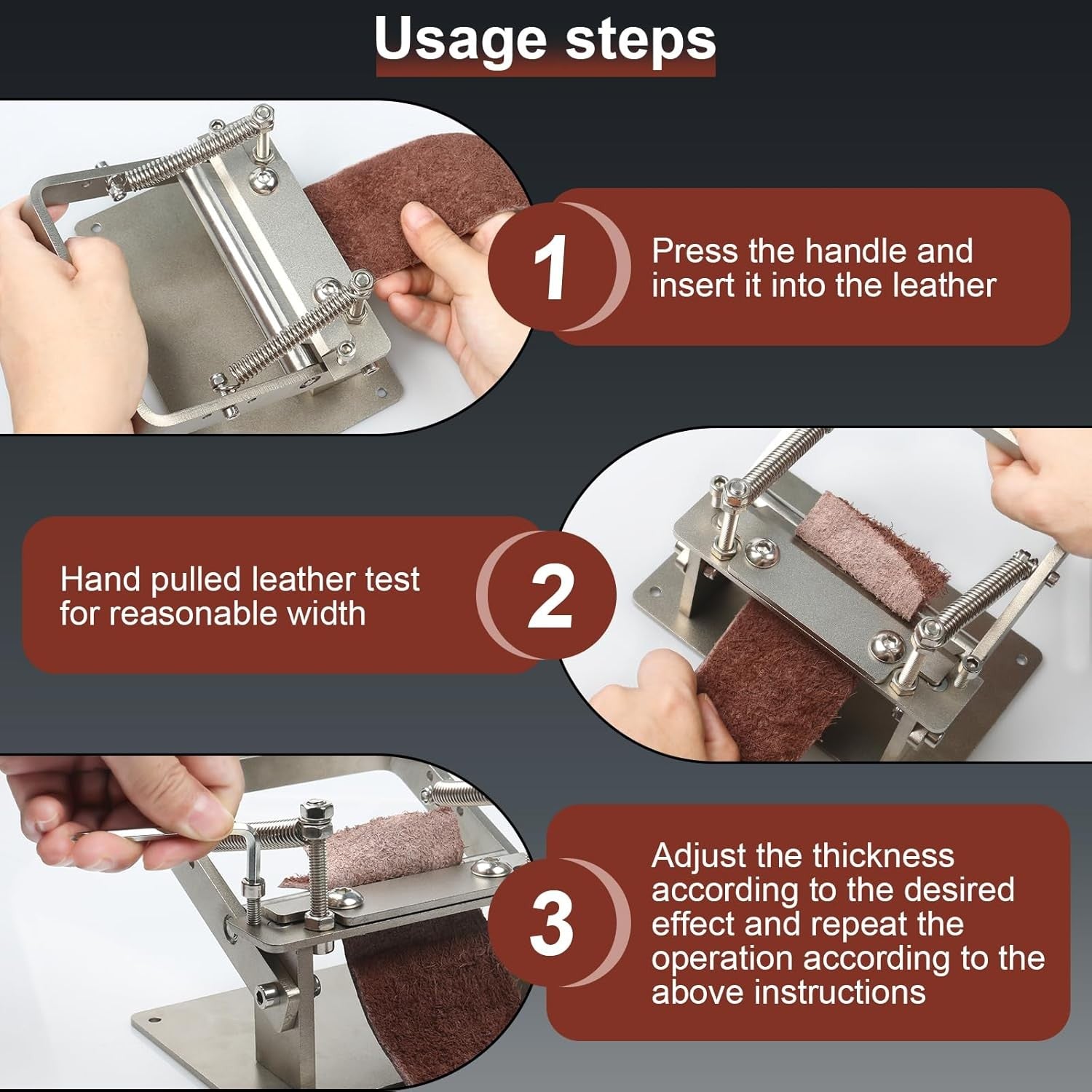 Manual Leather Skiver Machine Adjustable Thickness Leather Peeling Tool