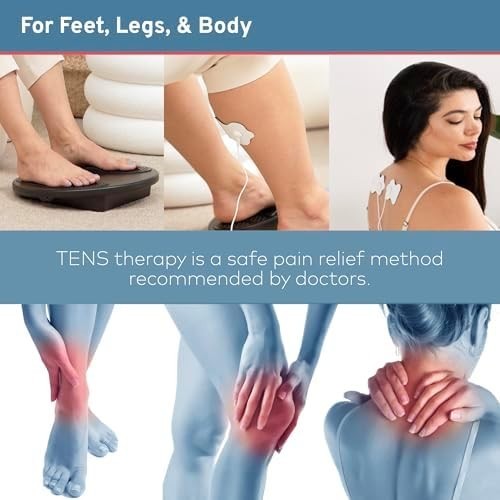 Smart Foot & Leg Massager with EMS & TENS for Pain Relief & Circulation