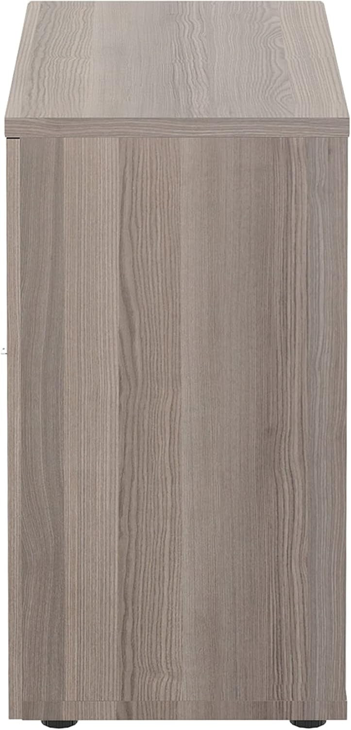 Grey Oak Office Cupboard Double Door Lockable Storage Cabinet with Shelf