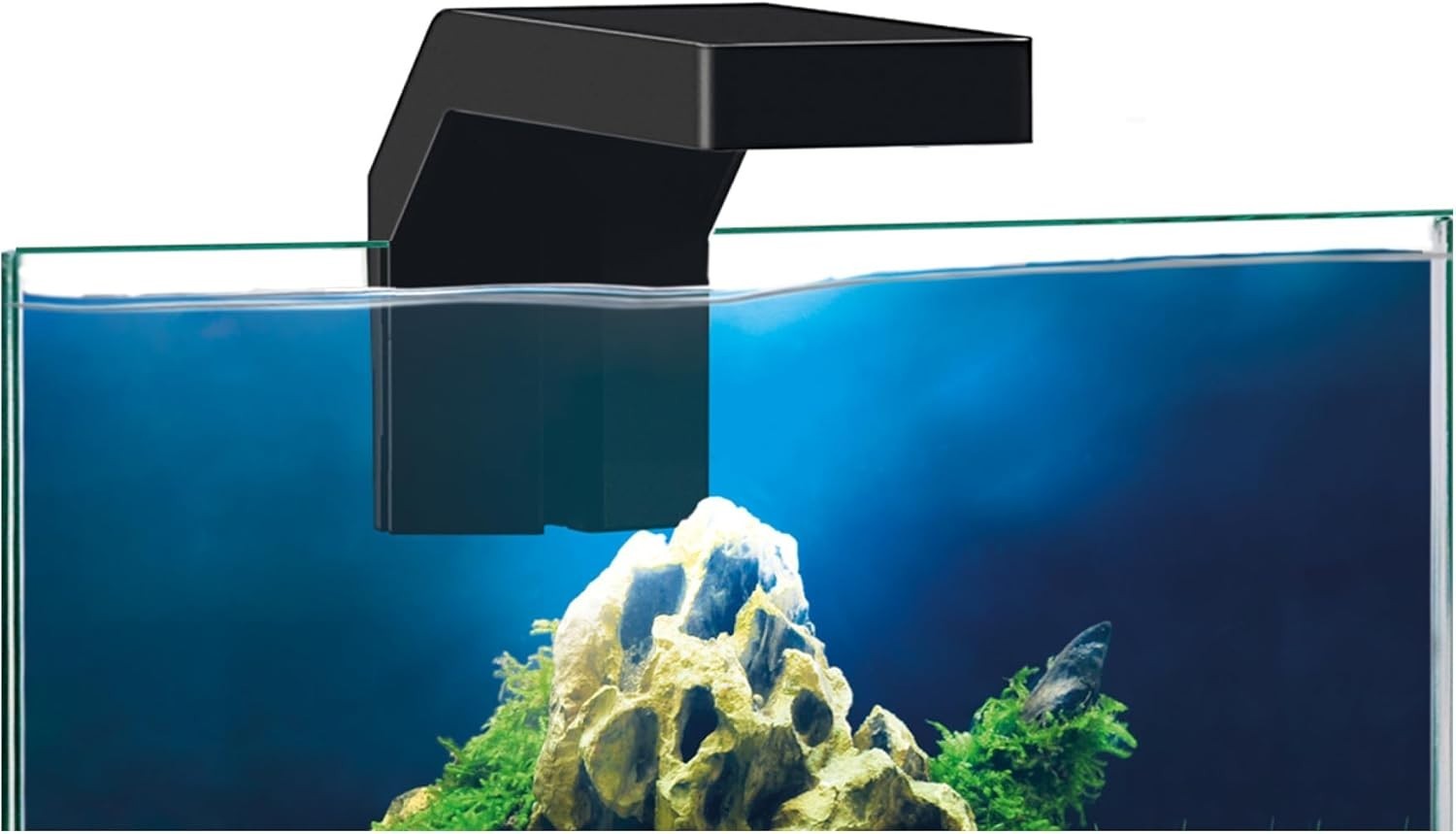 14L Glass Cube Aquarium with LED Lights & Internal Filter – Compact Fish Tank
