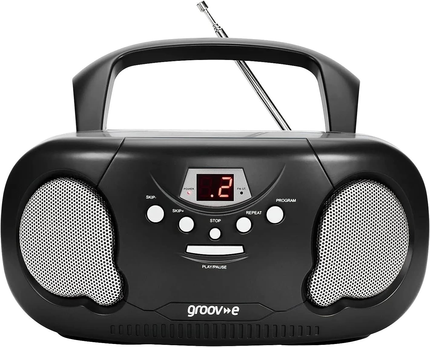Portable Boombox with CD Player, Bluetooth, Radio & Aux Playback