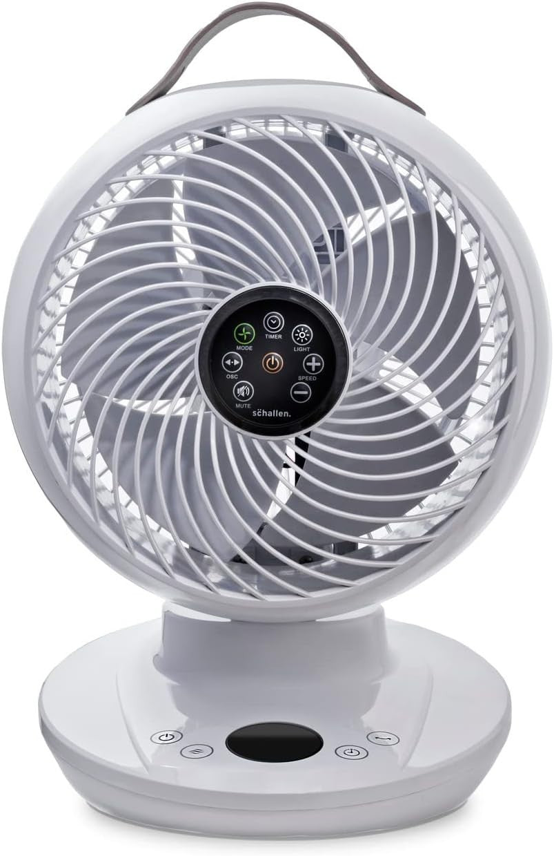 18" Quiet Table Fan – 4-Speed Oscillating Desk Air Circulator w/ LCD & Remote