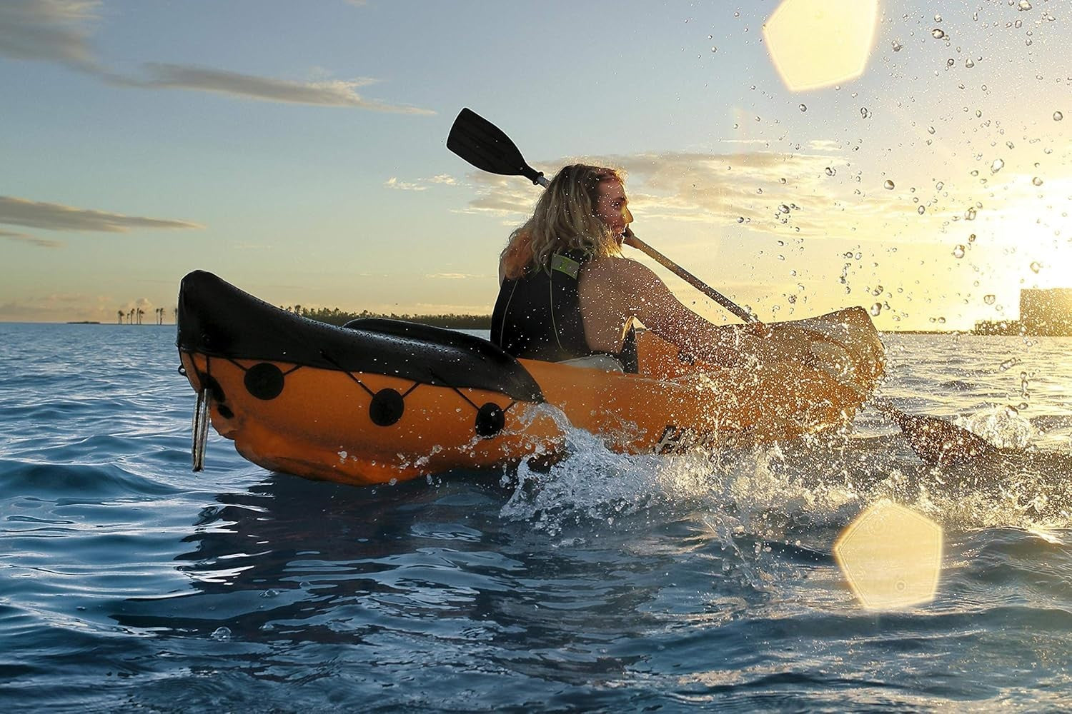 2 Person Inflatable Kayak Set w/ Paddles Pump PVC River Boat