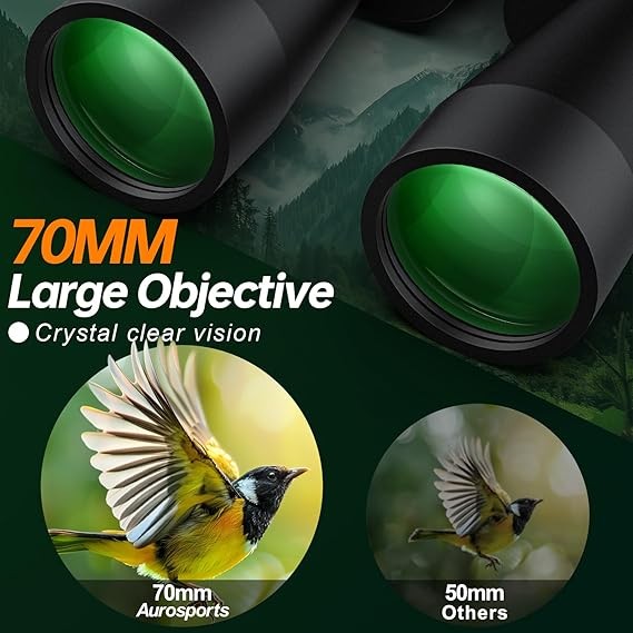 20x70 High Power Binoculars HD Long Range Wide View Outdoor Bird Watching