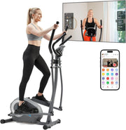 Compact Upright Elliptical Cross Trainer, 8-Level Magnetic Resistance, Full Body