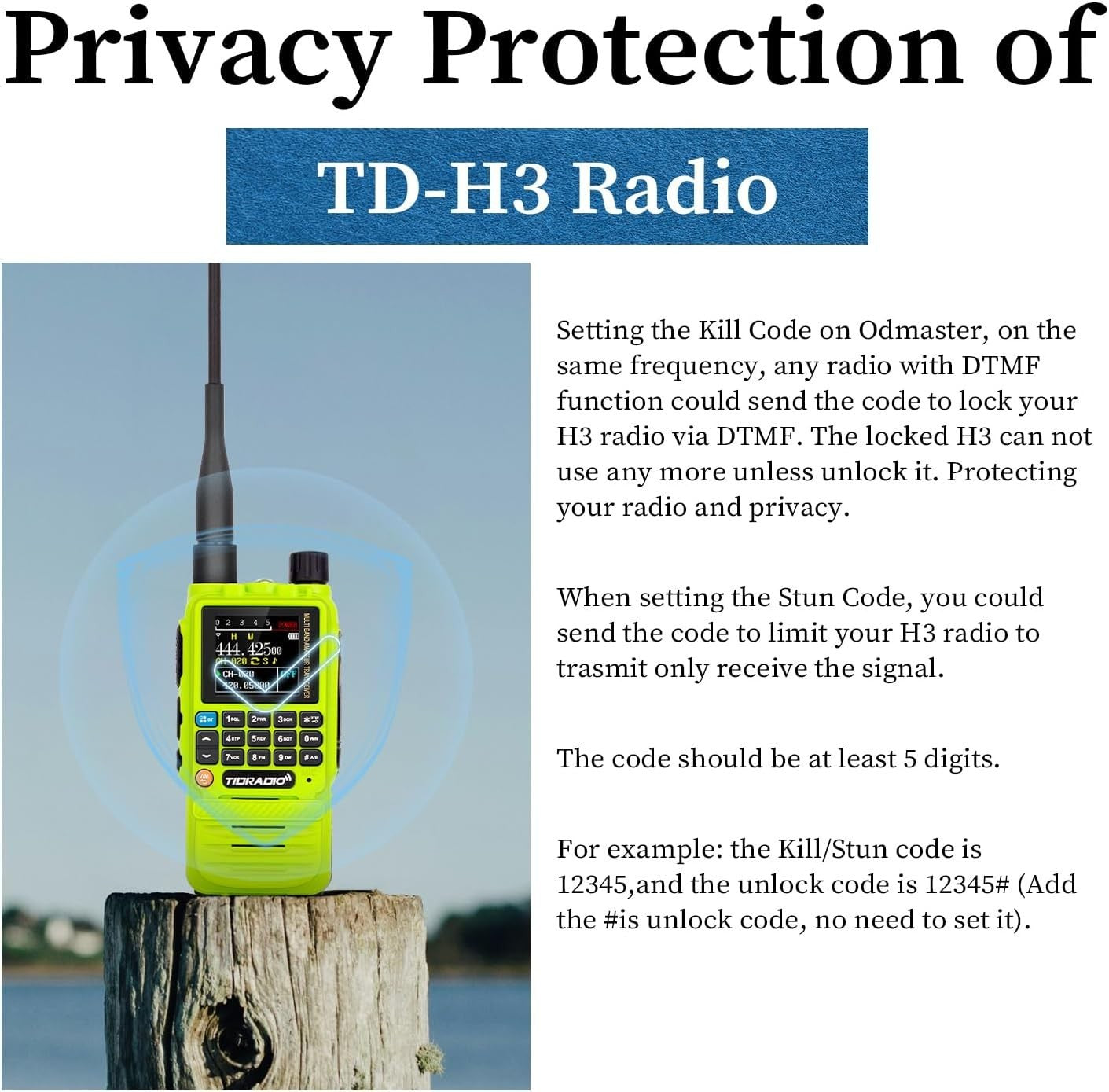 Ham Radio Airband 199CH Bluetooth Programming 2500mAh Long Range