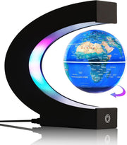 Magnetic Levitating Globe Blue Color-Changing 7-Color LED Floating Lamp