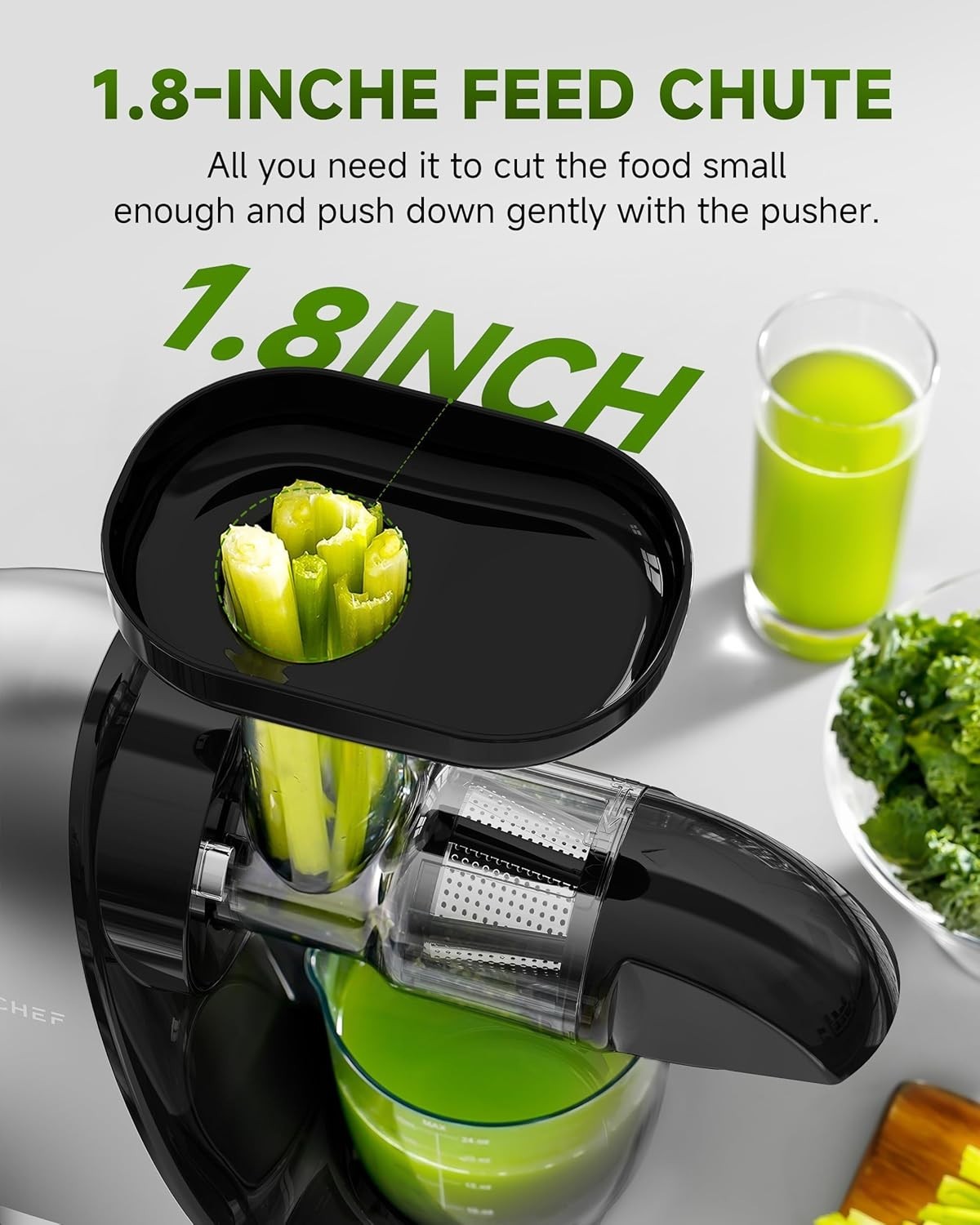 Cold Press Slow Juicer Whole Fruit Masticating High Yield Easy Clean BPA Free