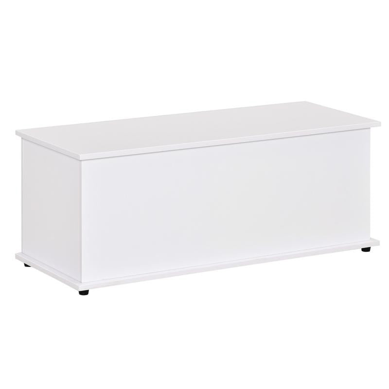 White Storage Bench Box Ottoman Chest Toy Trunk Seat 100cm Wooden Lid