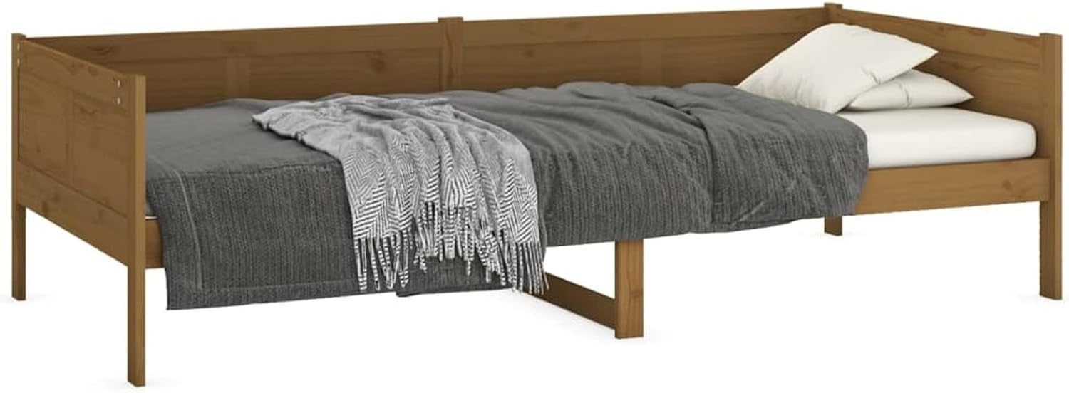 Rustic Pine Wood Sofa Bed 90x190cm | Daybed for Guest Room or Garden Use