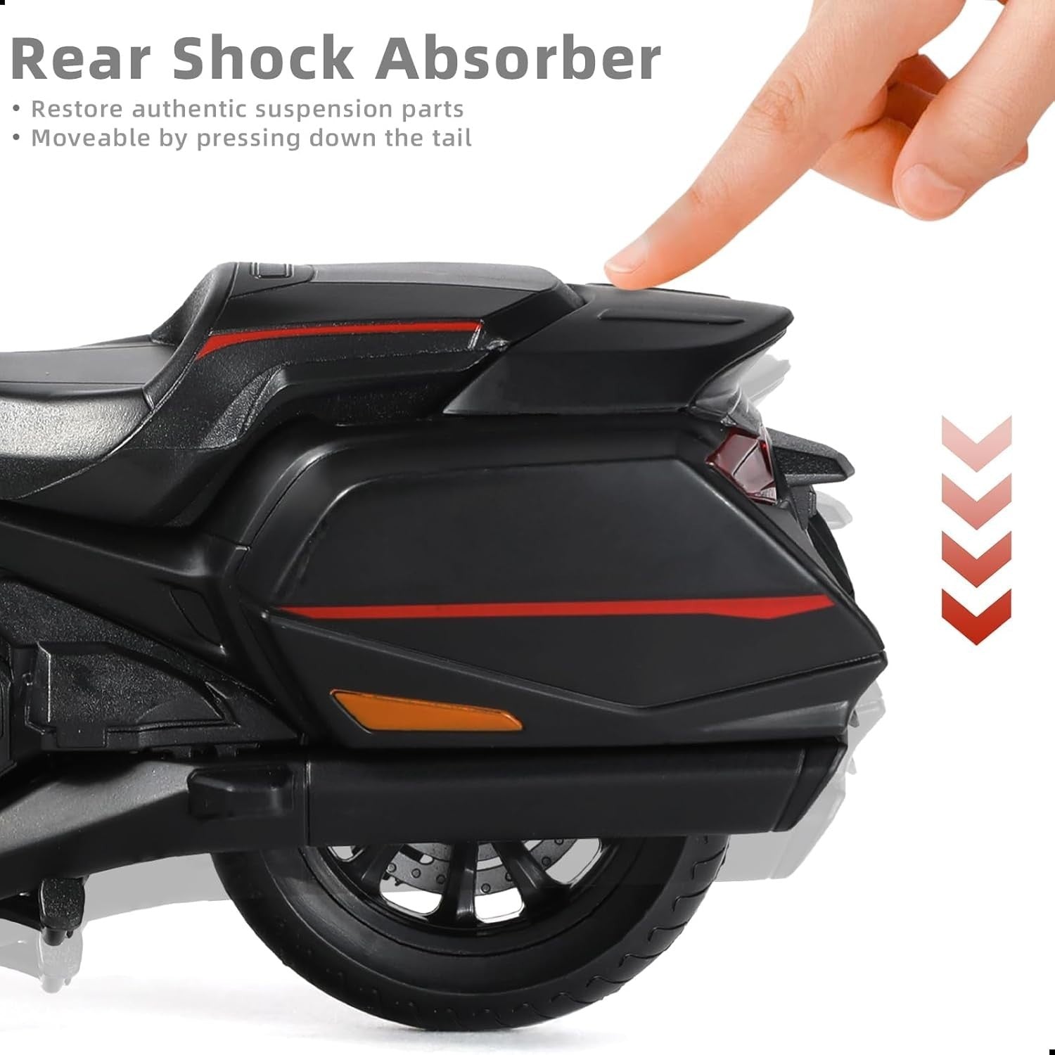 1:12 Black Touring Motorcycle Model | Alloy Diecast Display Bike | Gift-Ready