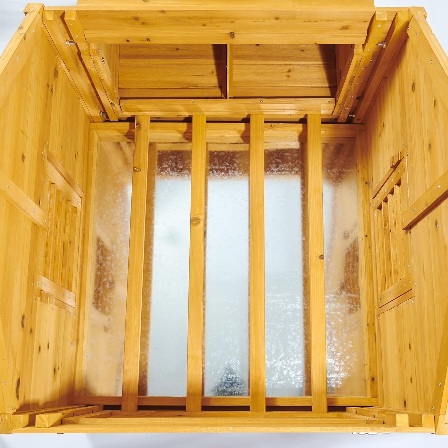 Large Wooden Chicken Coop Hen House Nest Box Easy Clean Ventilated