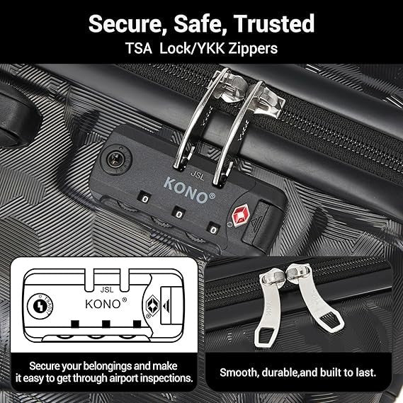 Flight Cabin Case 20” ABS+PC Spinner Luggage TSA Combination Lock