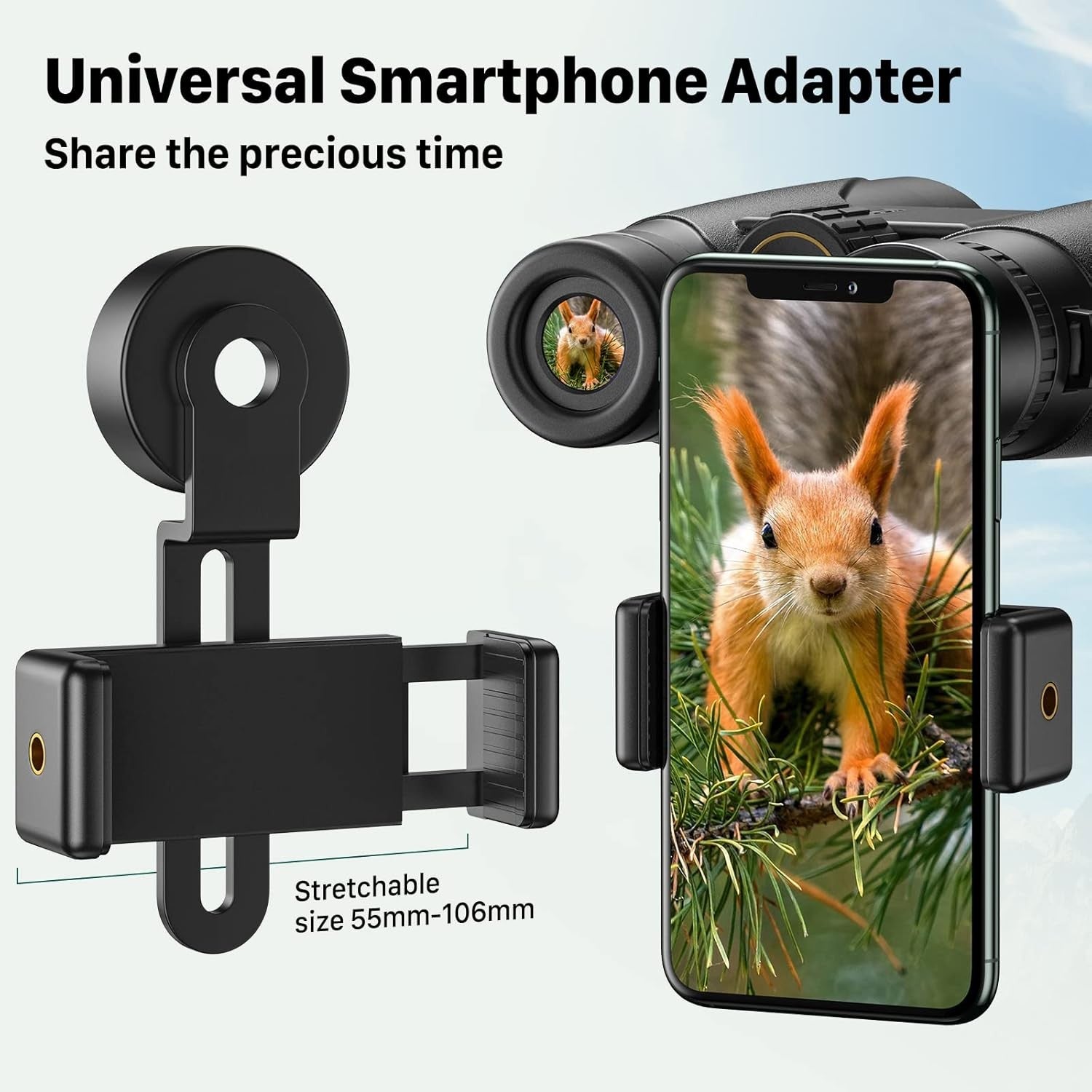12x42 High Power Waterproof Binoculars Wide Angle FMC Lens Phone Adapter