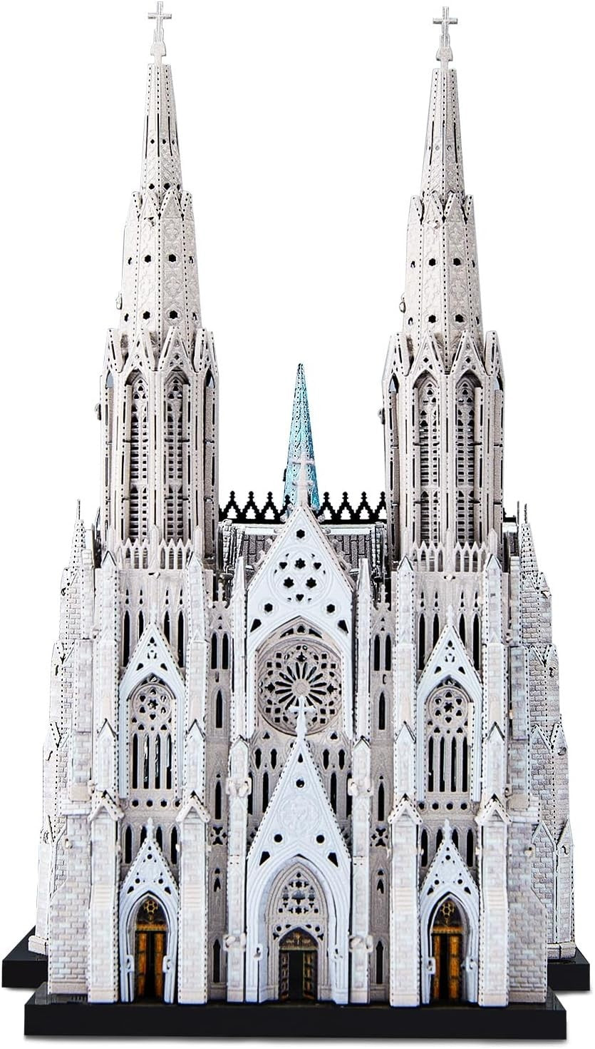 3D Metal Cathedral Puzzle Kit 418PCS Stainless Steel Model Adult DIY