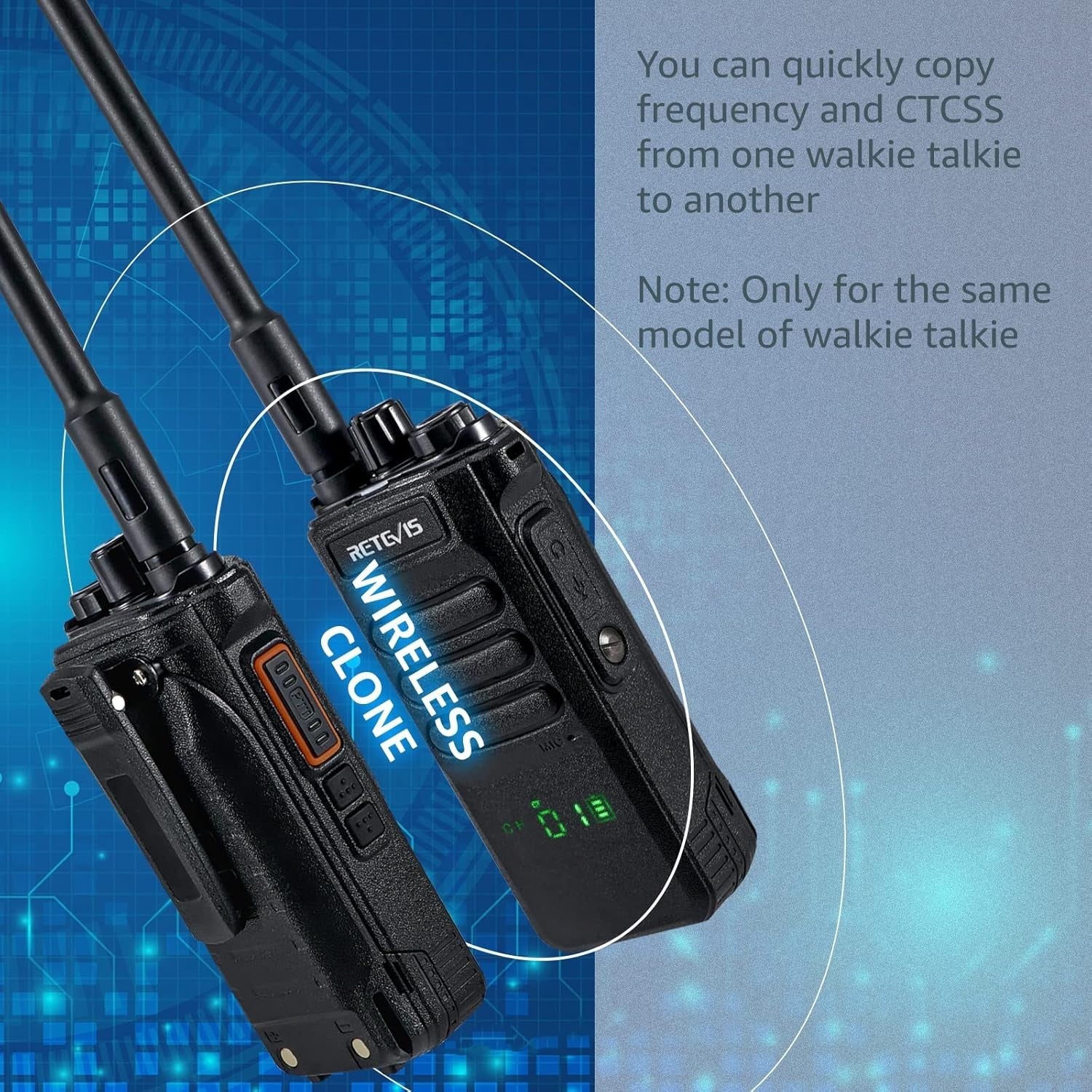 Long Range Walkie Talkies 3 Pack High Power 2600mAh VOX Rugged Radio