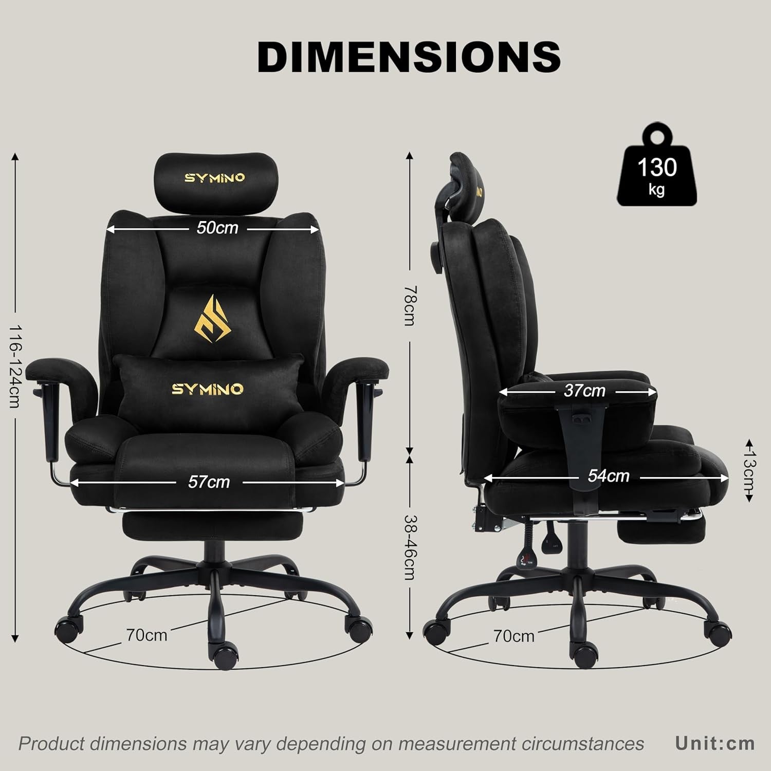 Ergonomic Gaming Chair w/ Footrest Pocket Spring Support Black