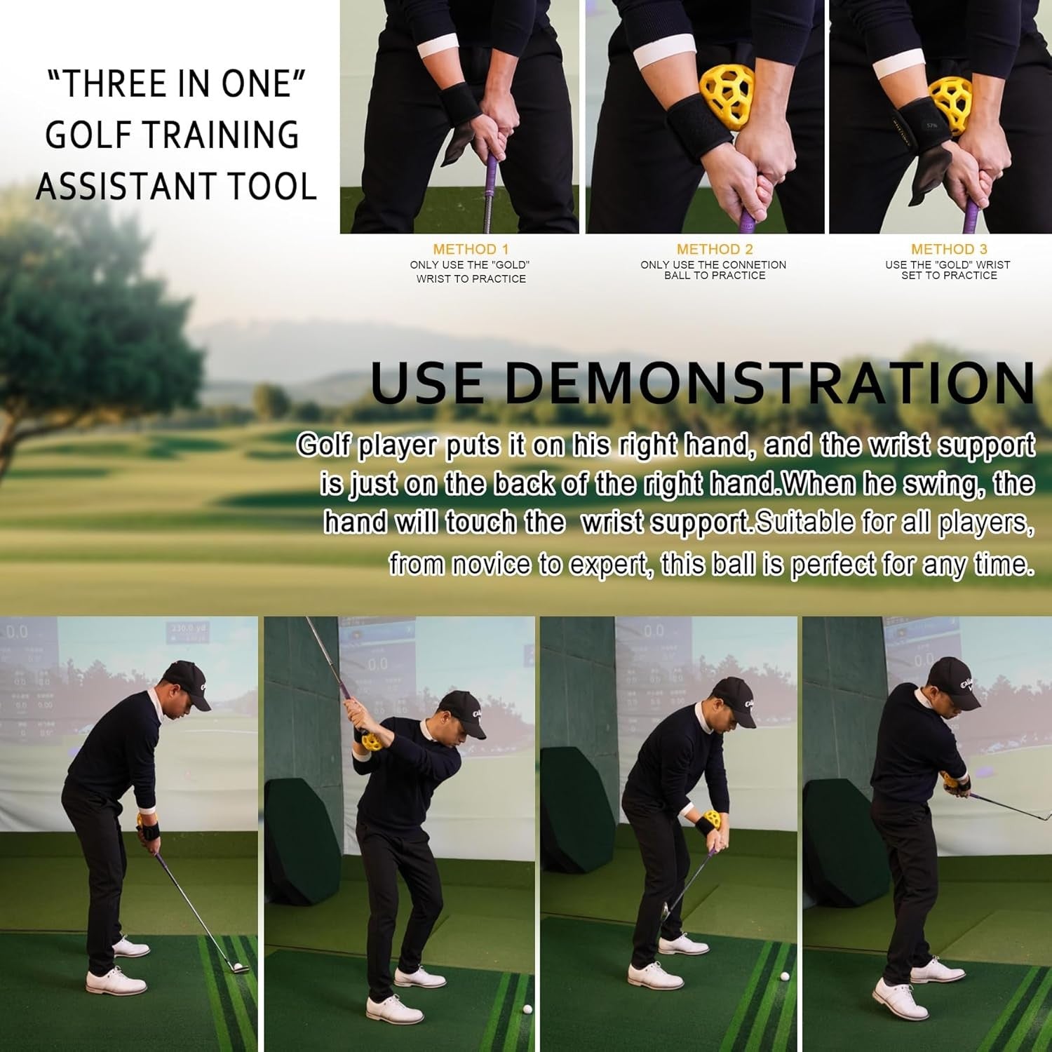 Golf Swing Trainer Ball Wrist Posture Corrector Training Aid