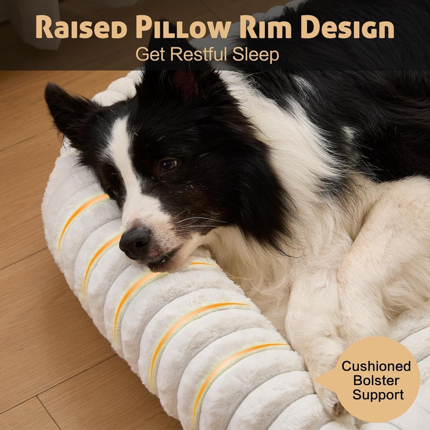Large Washable Dog Bed 30x24in Soft Furry Sofa