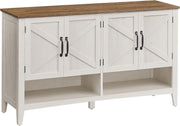 Rustic White Shoe Cabinet 120x35x70.5cm Adjustable Shelf 12-18 Pairs Storage