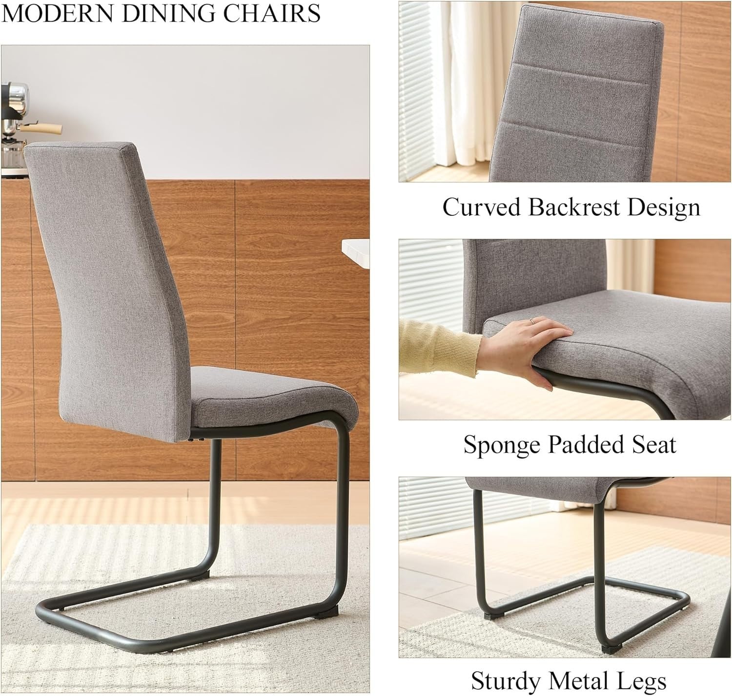5-Piece Dining Table & 4 Chairs Set, Modern Marble Effect, Space-Saving Design