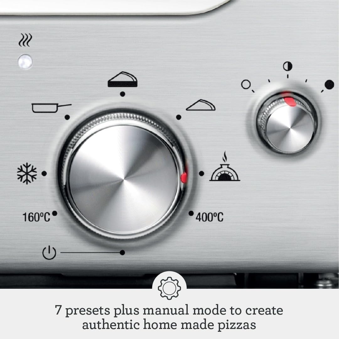 Sage Smart Pizzaiolo Electric Pizza Oven | 400°C Indoor Stone Oven Stainless