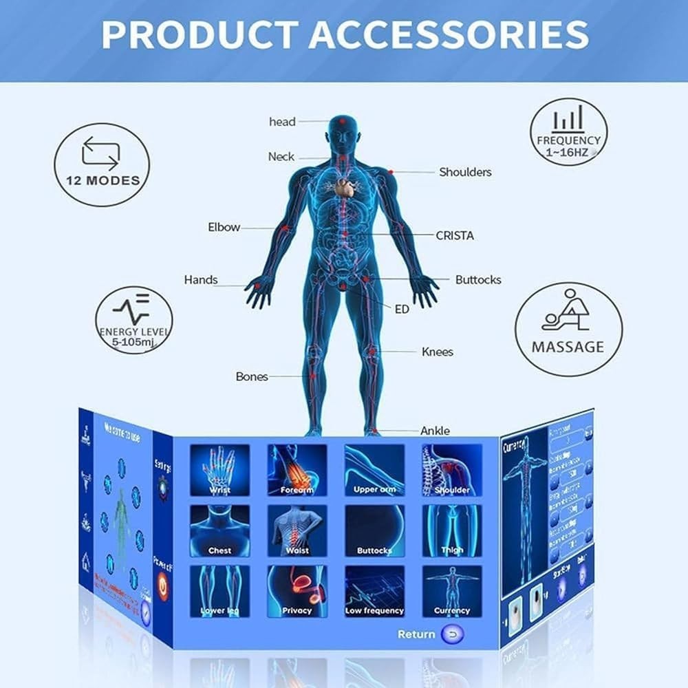 Shockwave Therapy Machine for Pain Relief & Muscle Recovery Physiotherapy Kit