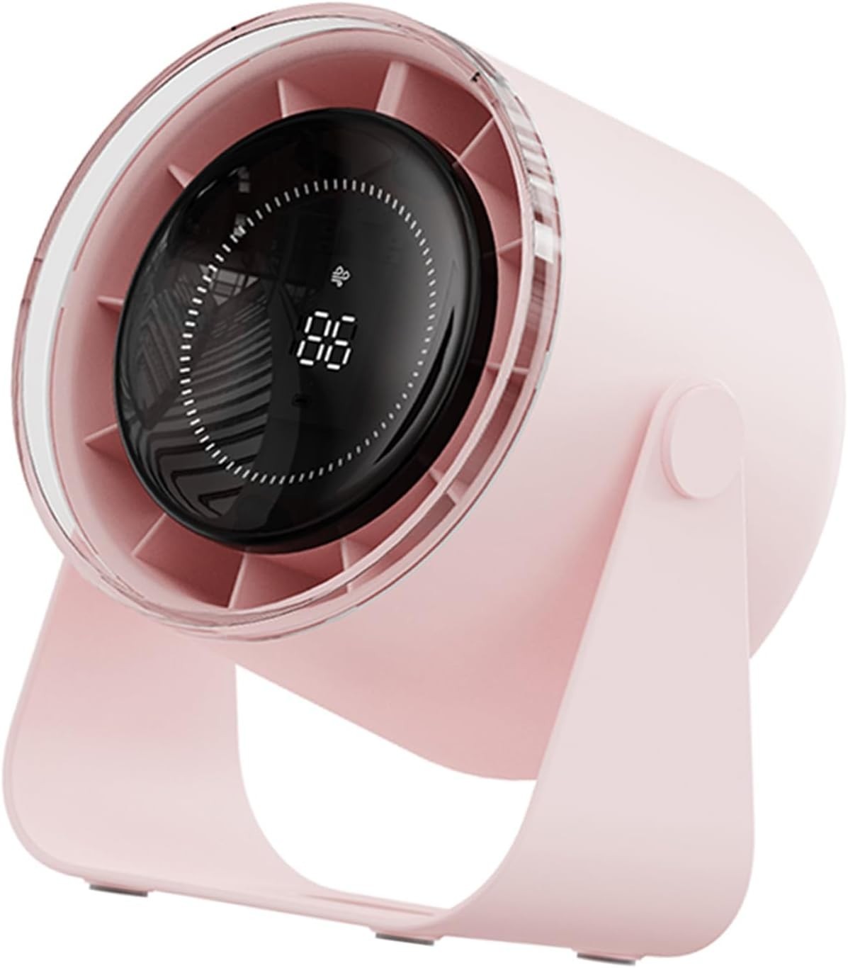 Pink USB Rechargeable Desk Fan – Quiet Cooling 3600mAh Battery Portable Airflow