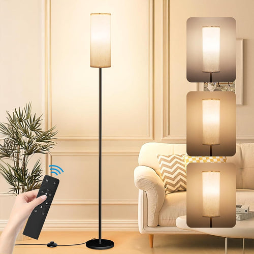 Smart Floor Lamp Remote App Foot Switch Dimmable 3 Colour Modern Standing Light