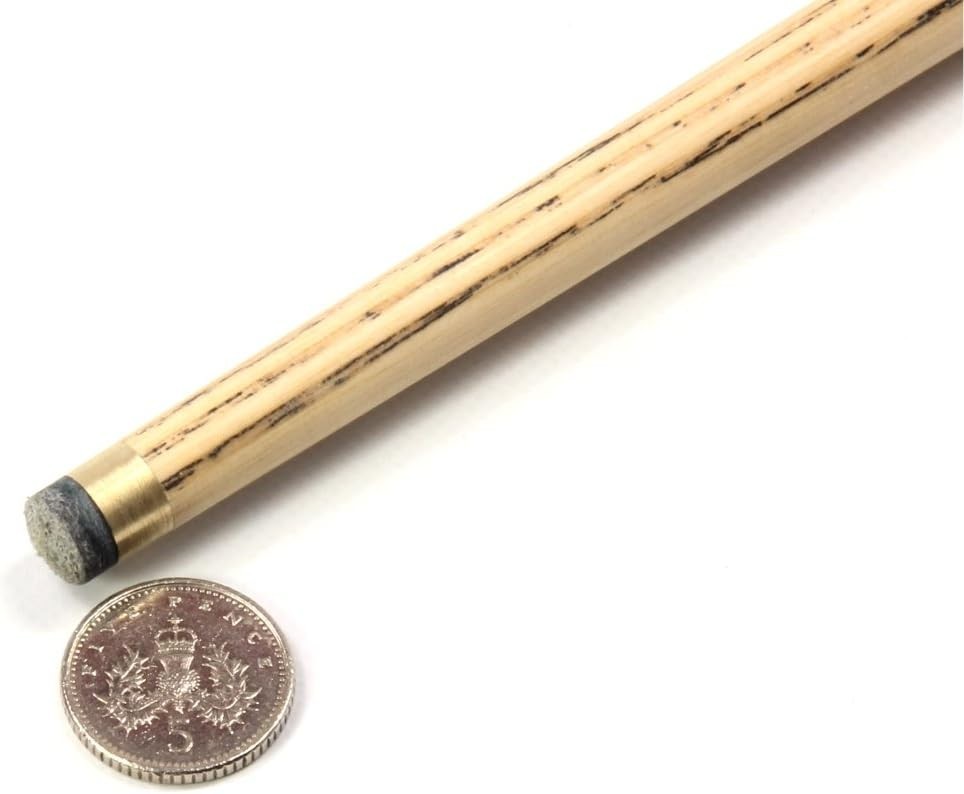 1pc English Pool Cue 7.5–8mm Tip Ash Shaft Ebony Butt + Mini Extension