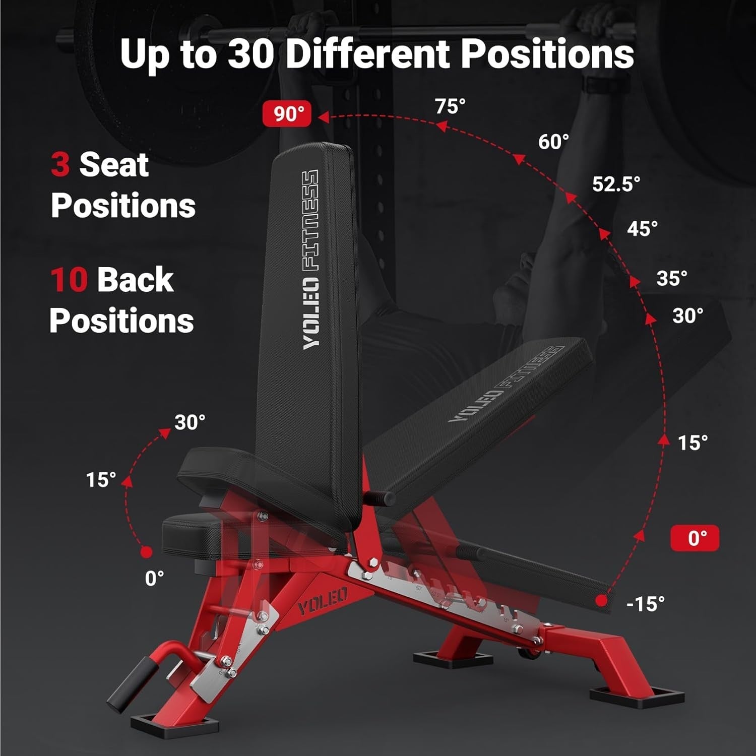 Commercial Grade Adjustable Bench 1000kg Heavy Duty Incline Press