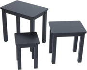 Space Saving Nesting Coffee Table Set Knight Dark Engineered Wood Small Rooms