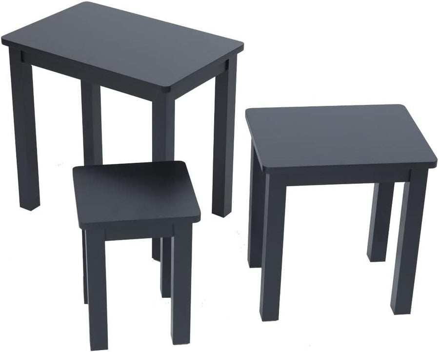 Space Saving Nesting Coffee Table Set Knight Dark Engineered Wood Small Rooms