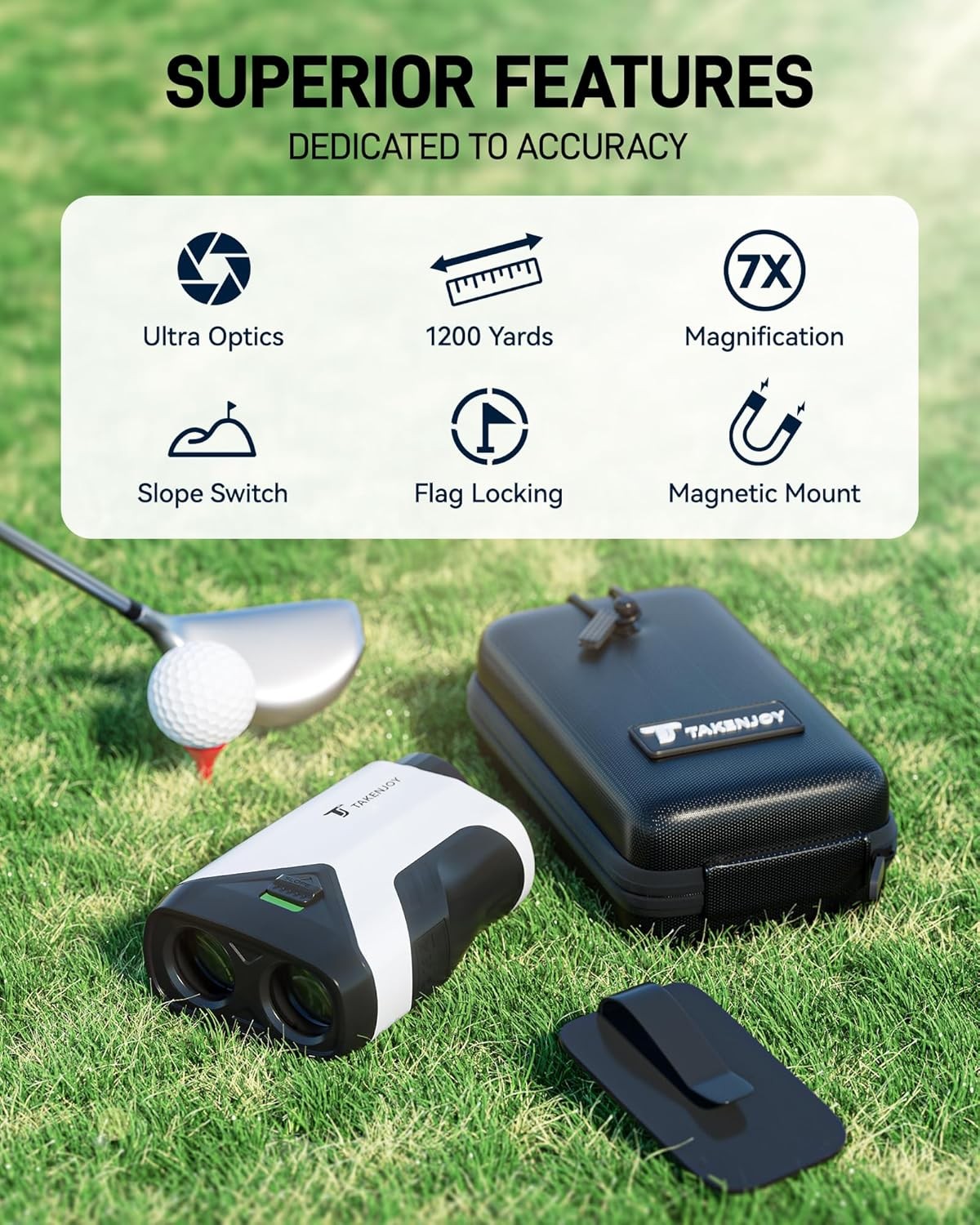 Golf Range Finder 1200 Yards Slope Flag Lock Vibration 7X Magnification