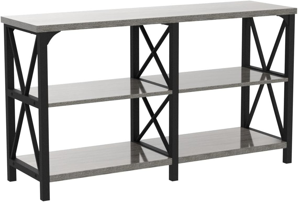 Rustic Sofa Table with Storage, Farmhouse Console for Entryway & Living Room