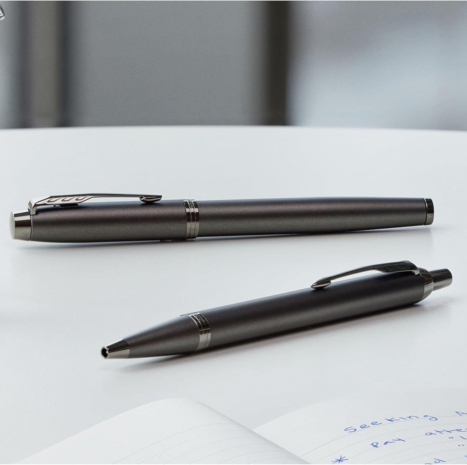 Luxury Gun Metal Fountain Pen Fine Nib Model 2172958 Gift Box