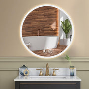 LED Bathroom Mirror 50x50cm Round Anti-Fog Demister Vanity Light