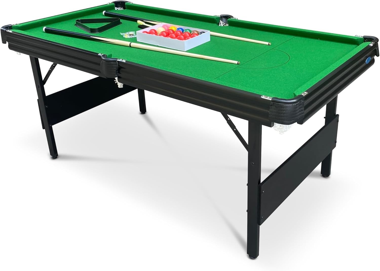 6FT Folding Snooker Table No Assembly Space Saving Home Club Play